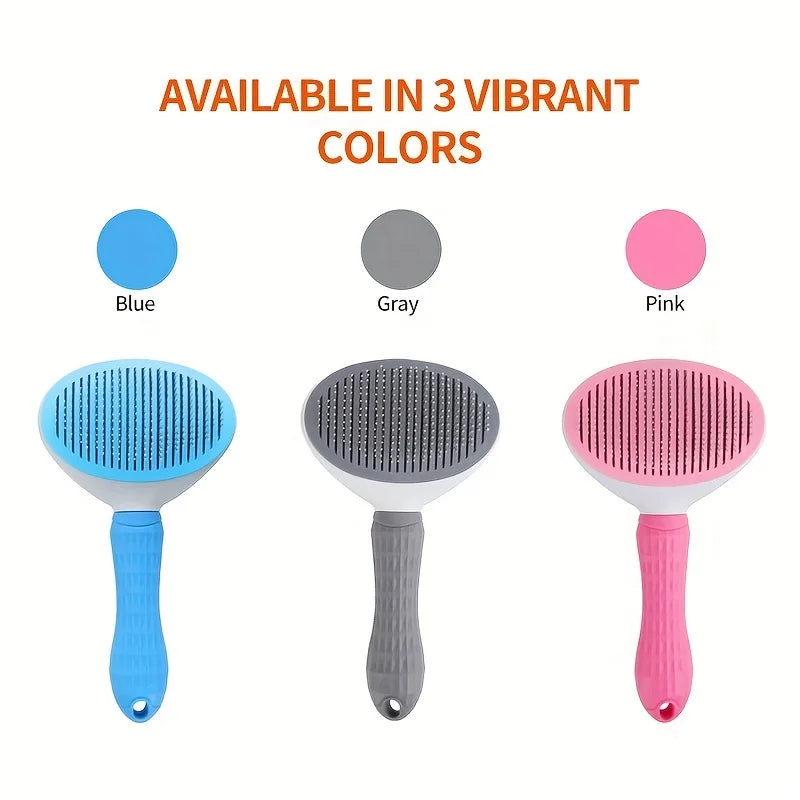 Self-Cleaning Pet Grooming Brush (Hair Removal Comb for Dogs & Cats)