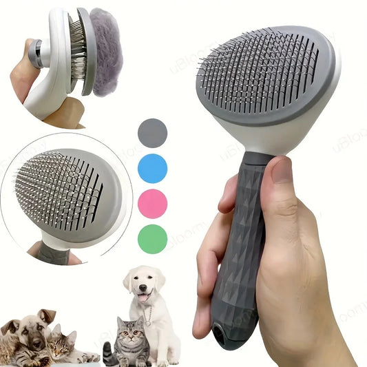 Self-Cleaning Pet Grooming Brush (Hair Removal Comb for Dogs & Cats)
