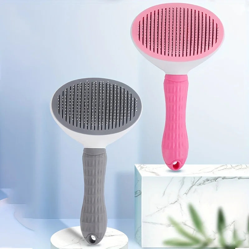 Self-Cleaning Pet Grooming Brush (Hair Removal Comb for Dogs & Cats)