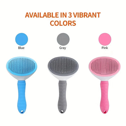 Self-Cleaning Pet Grooming Brush (Hair Removal Comb for Dogs & Cats)