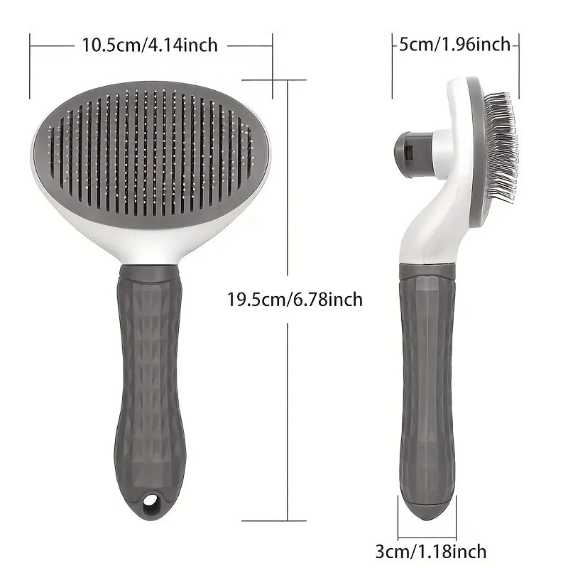 Self-Cleaning Pet Grooming Brush (Hair Removal Comb for Dogs & Cats)